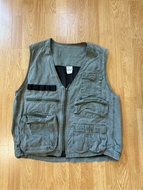Head Exploration Vest Mens Green Outdoor Utility Fishing Safari - Size M